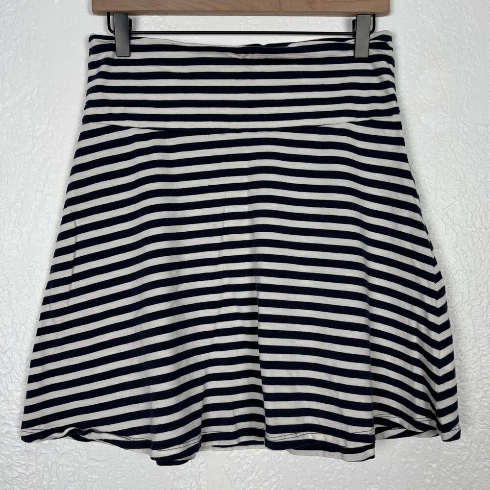 Toad & Co. Chaka Skirt Navy/ White Stripe Size Small